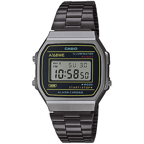 Casio Vintage A168WEHB-1AEF – Unisex Ψηφιακό Ρολόι Ατσάλινο Μπρασελέ, Μαύρο Καντράν